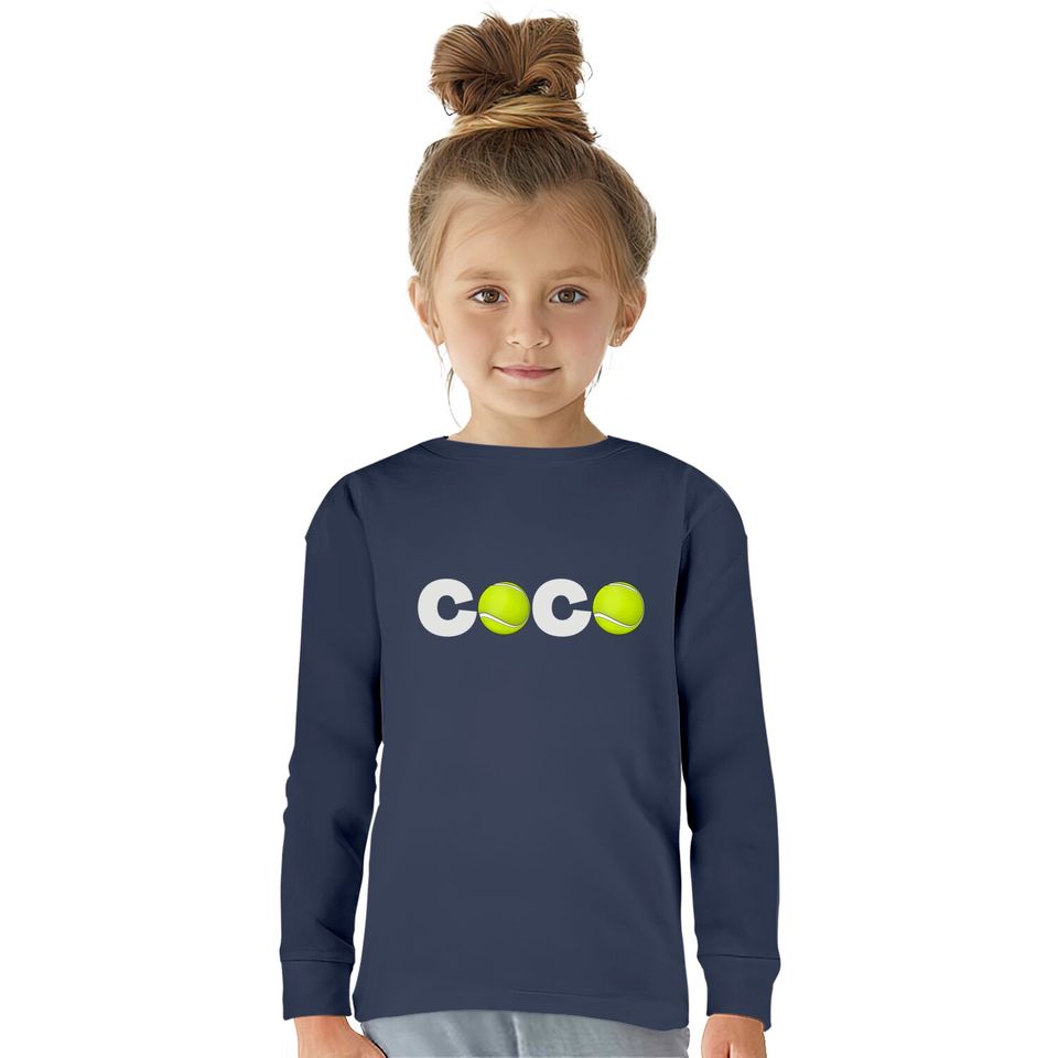 Coco Gauff Call Me Coco  Kids Long Sleeve T-Shirts