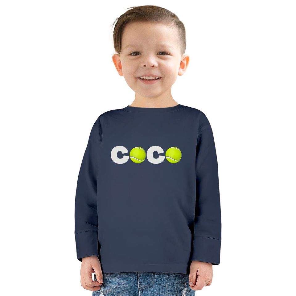 Coco Gauff Call Me Coco  Kids Long Sleeve T-Shirts