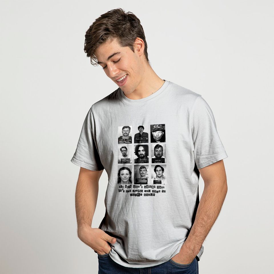 Serial killer collage T-shirt