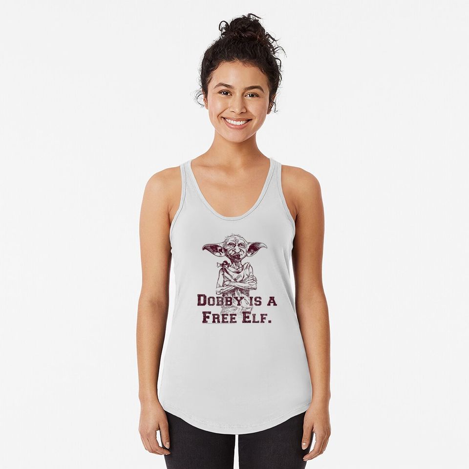 Harry Potter Dobby is a Free Elf Racerback Tank Top