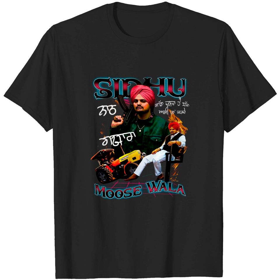 SIDHU MOOSE WALA Vintage T-shirt  | | Punjabi Singer| Desi Apparel | Indian Shirt