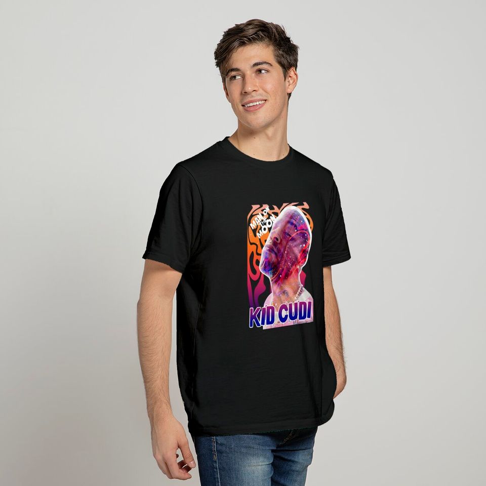 Kid Cudi Man On The Moon Abstract Style T-Shirt