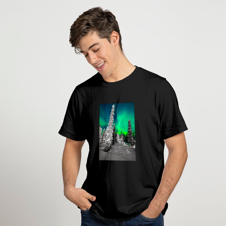 Northern Lights, Aurora Borealis Arctic Winter Alaska Classic T-Shirt