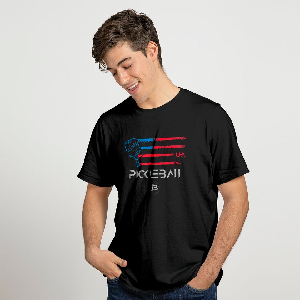 Pickleball Distressed USA Flag T-shirt