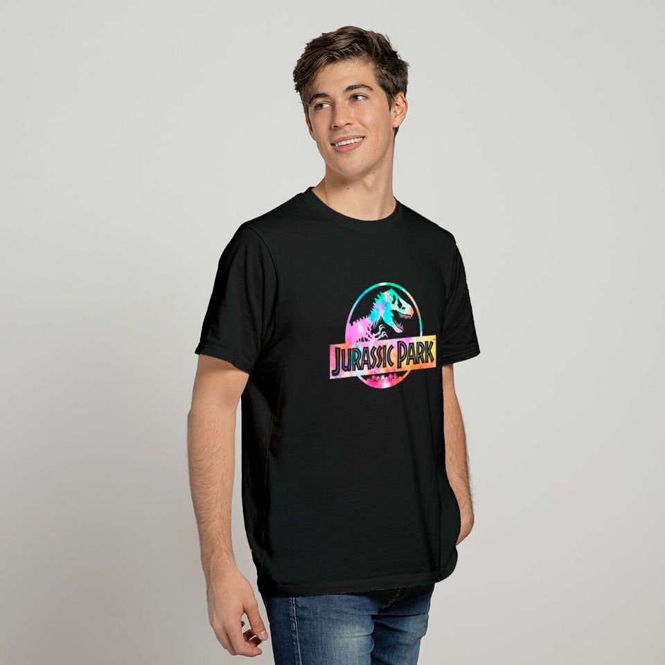 Jurassic Park Logo Tie Dye Gloss Graphic T Shirt T-shirt