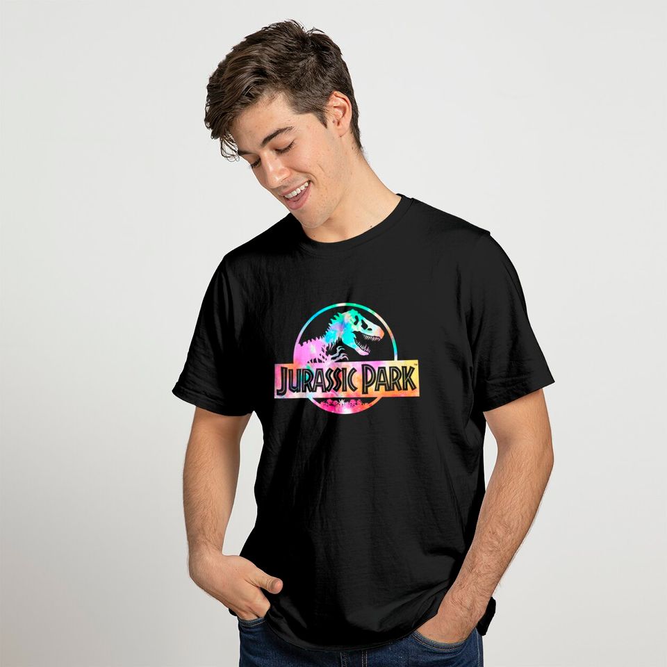Jurassic Park Logo Tie Dye Gloss Graphic T Shirt T-shirt