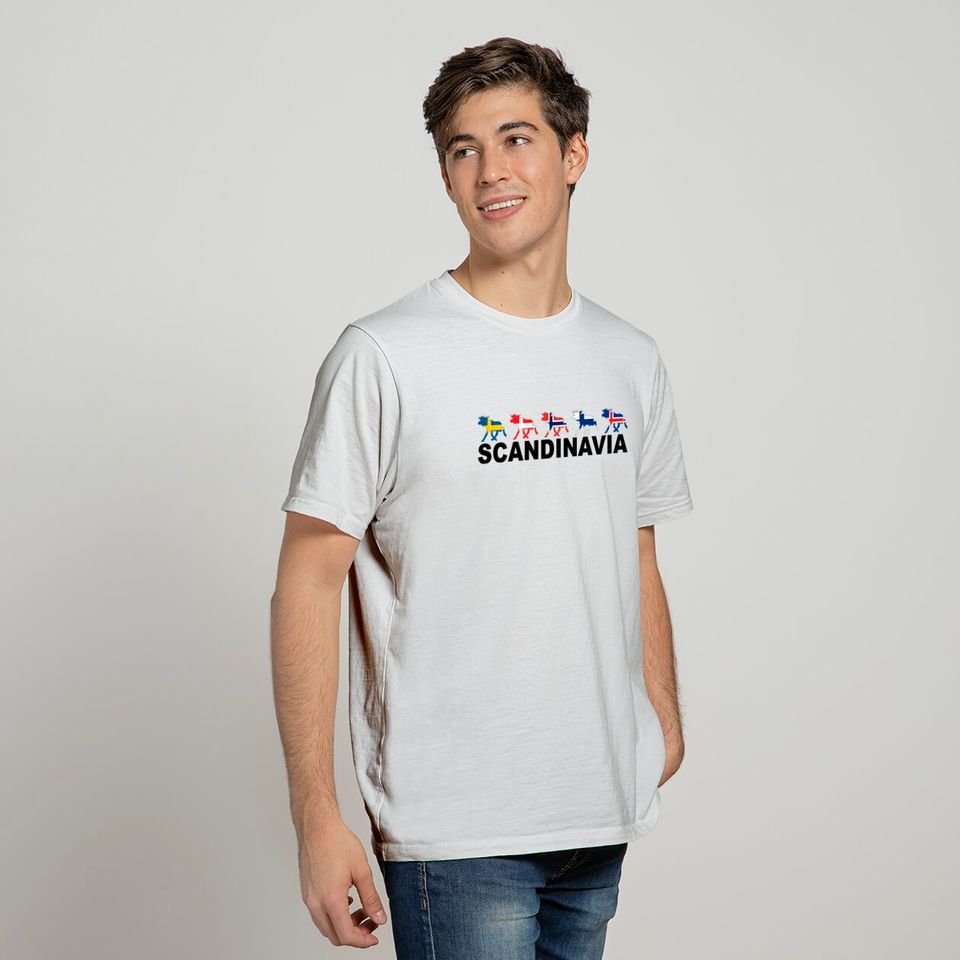 SCANDINAVIA Moose Flags T-shirt