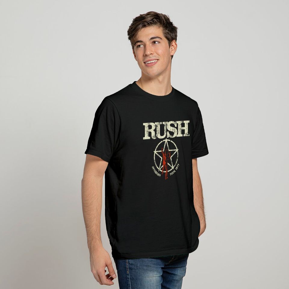 Light Grey Rush American Tour Tee T-Shirt