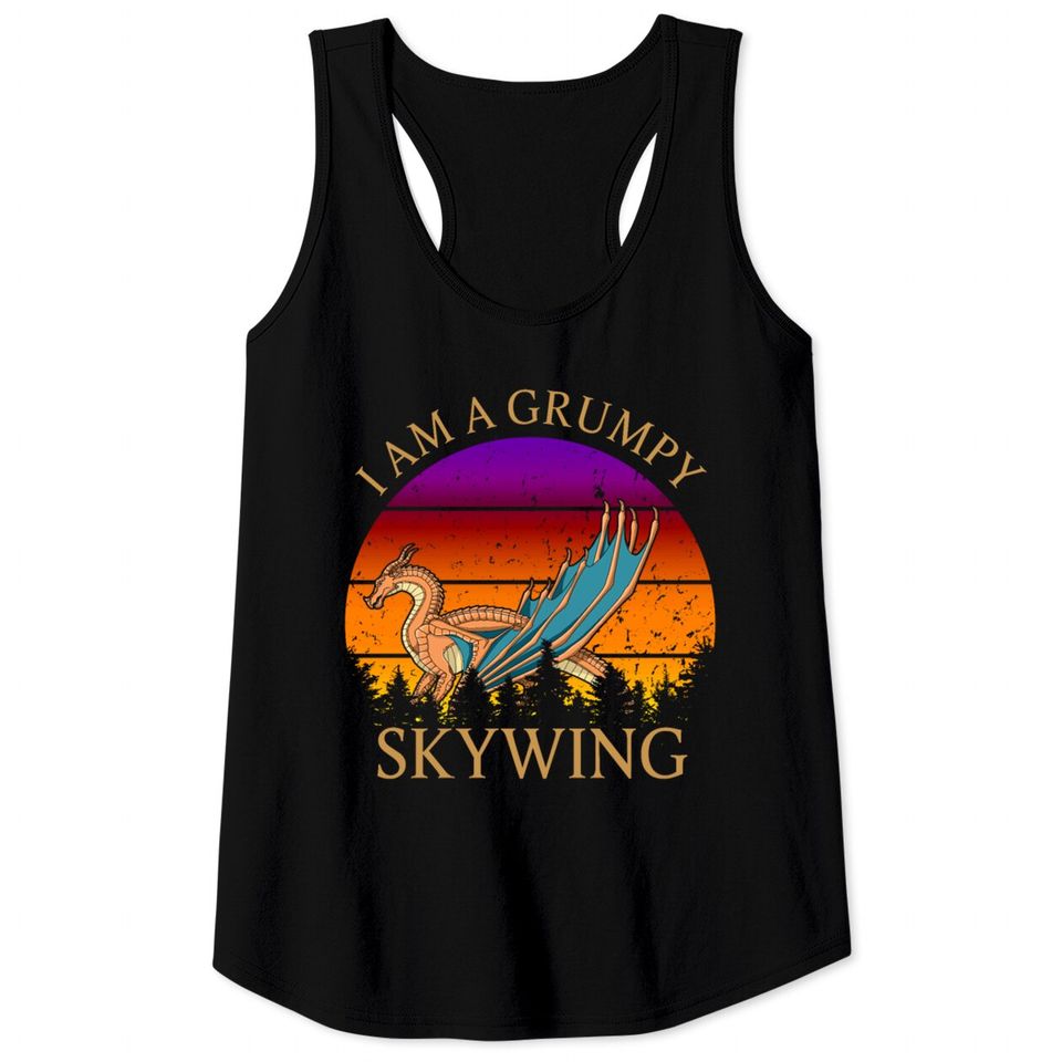 Wings of fire i am a Grumpy Skywing Retro Kids Tee Tank Tops
