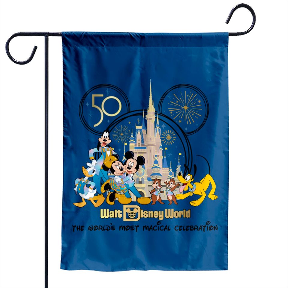 50th Anniversary Walt Disney World Garden Flags