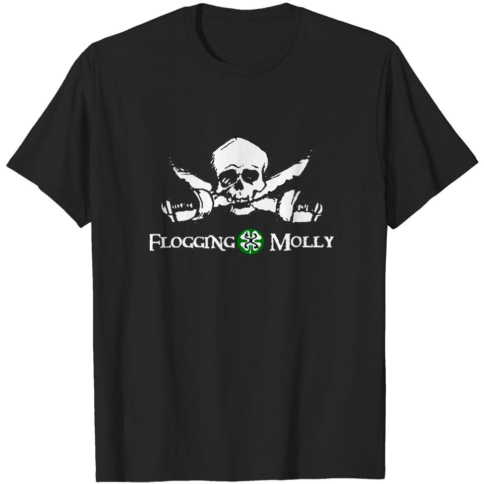 Vintage Photograp Flogging Molly Skull Pirate Idol T-Shirt