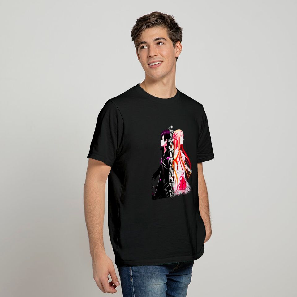 Sword Art Online Kirito and Asuna Anime Tshirt