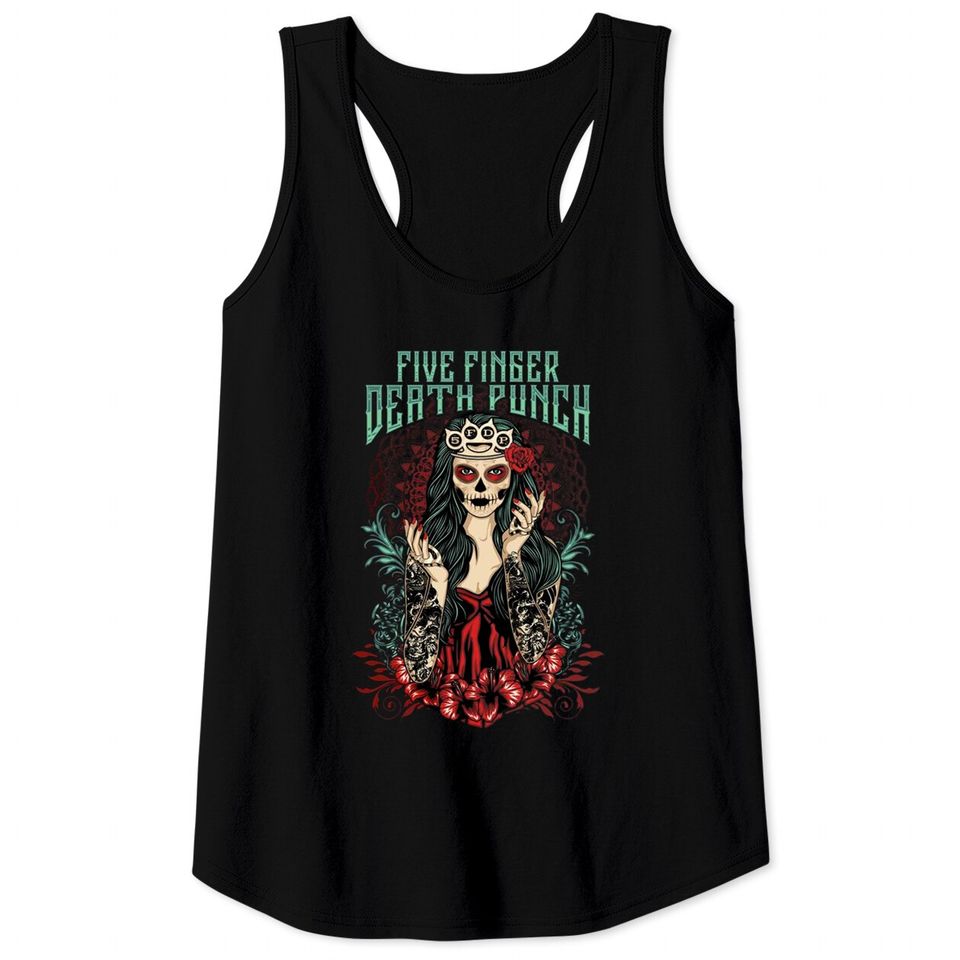 Five Finger Death Punch unisex Lady Muerta Tank Tops