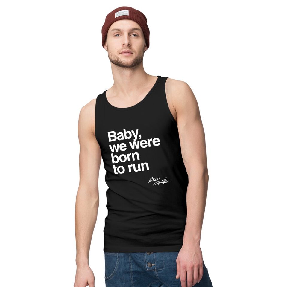 Bruce Springsteen, born to run, rock, 80's , retro, Born in the USA, USA, Philadelphia, Unisex Softstyle Tank Tops