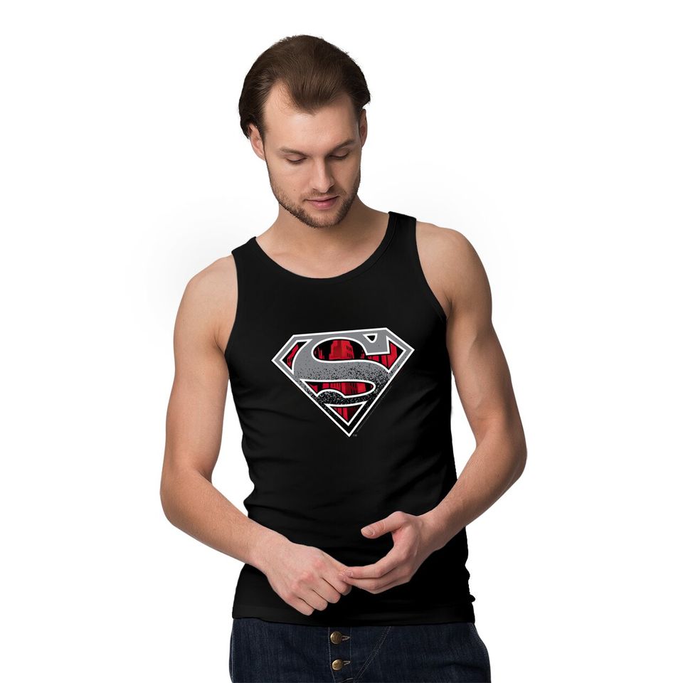 Superman Logo Grunge Tank Top