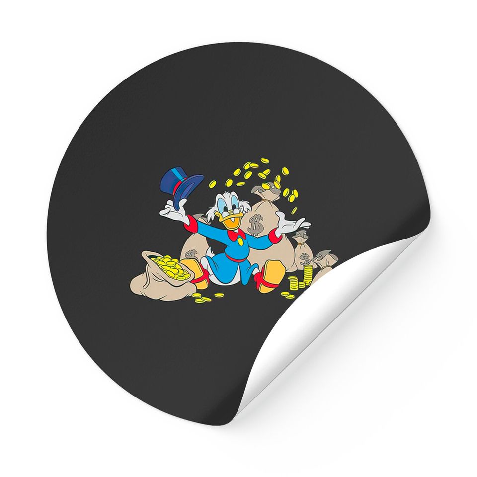 Disney Ducktales Scrooge McDuck Coins Stickers