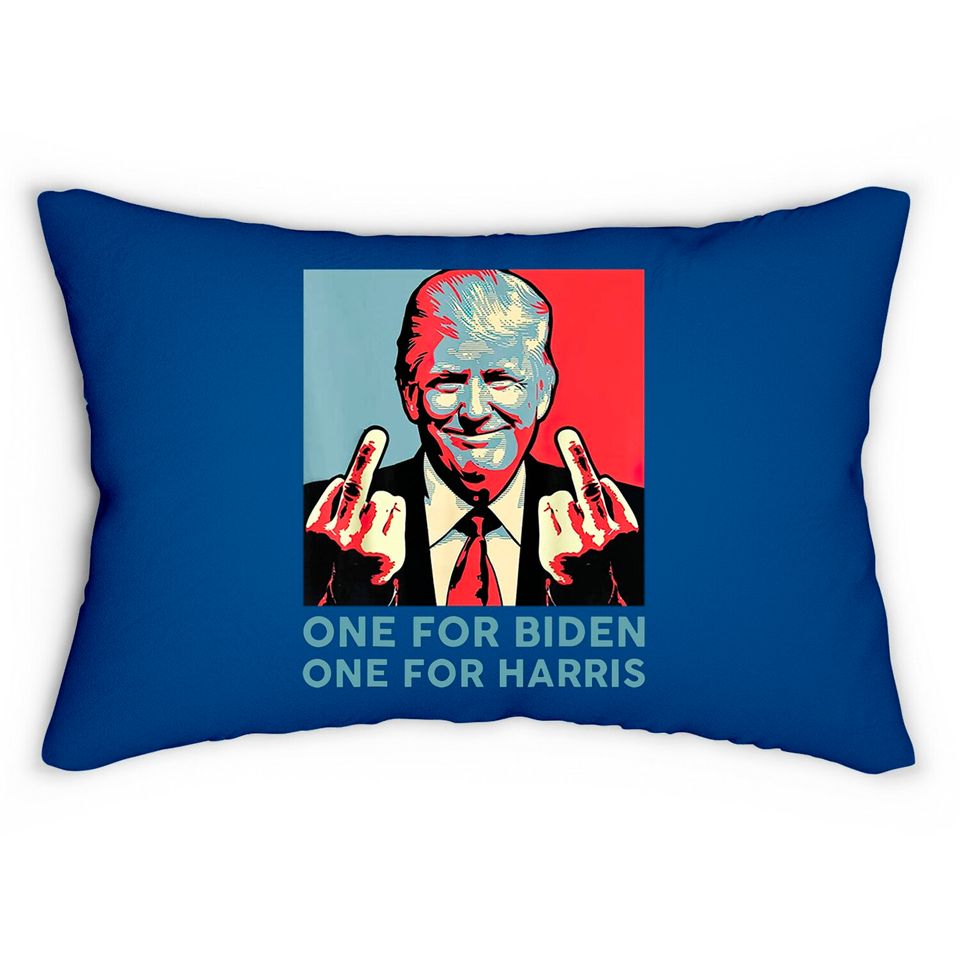 Middle Finger Biden Republican American Flag Lumbar Pillows