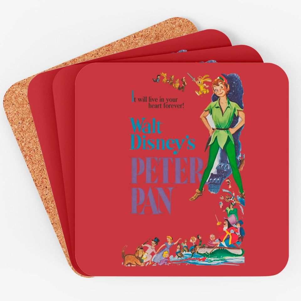 Peter Pan Coasters, Vintage Peter Pan, Disney Coasters, Vintage Disney Coasters