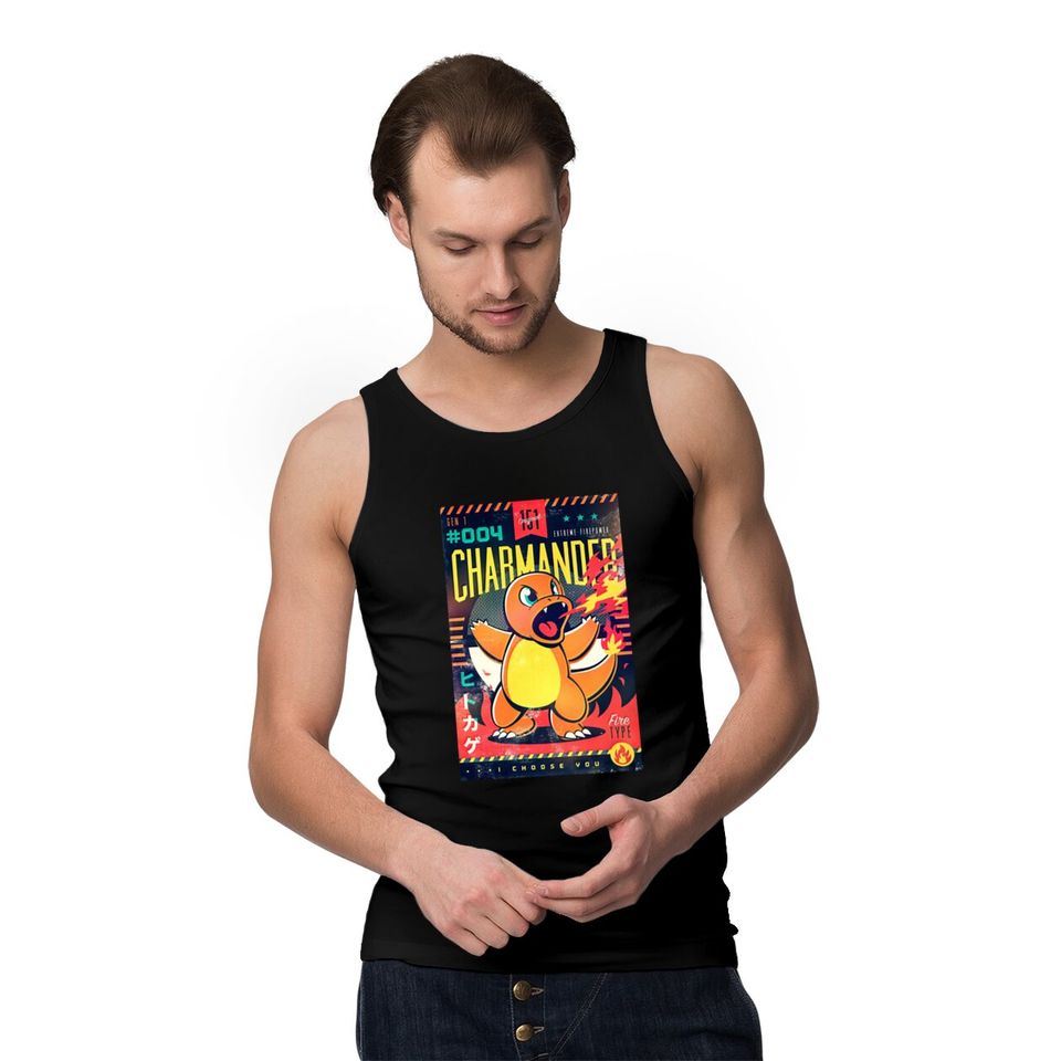 Charizard, PKM Go, Vintage PKM Tank Tops