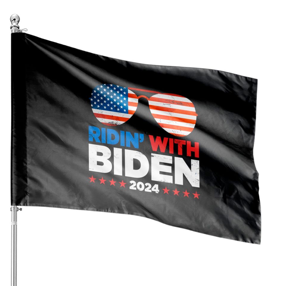 Ridin' With Biden Joe Biden 2024 Election For Pres House Flags