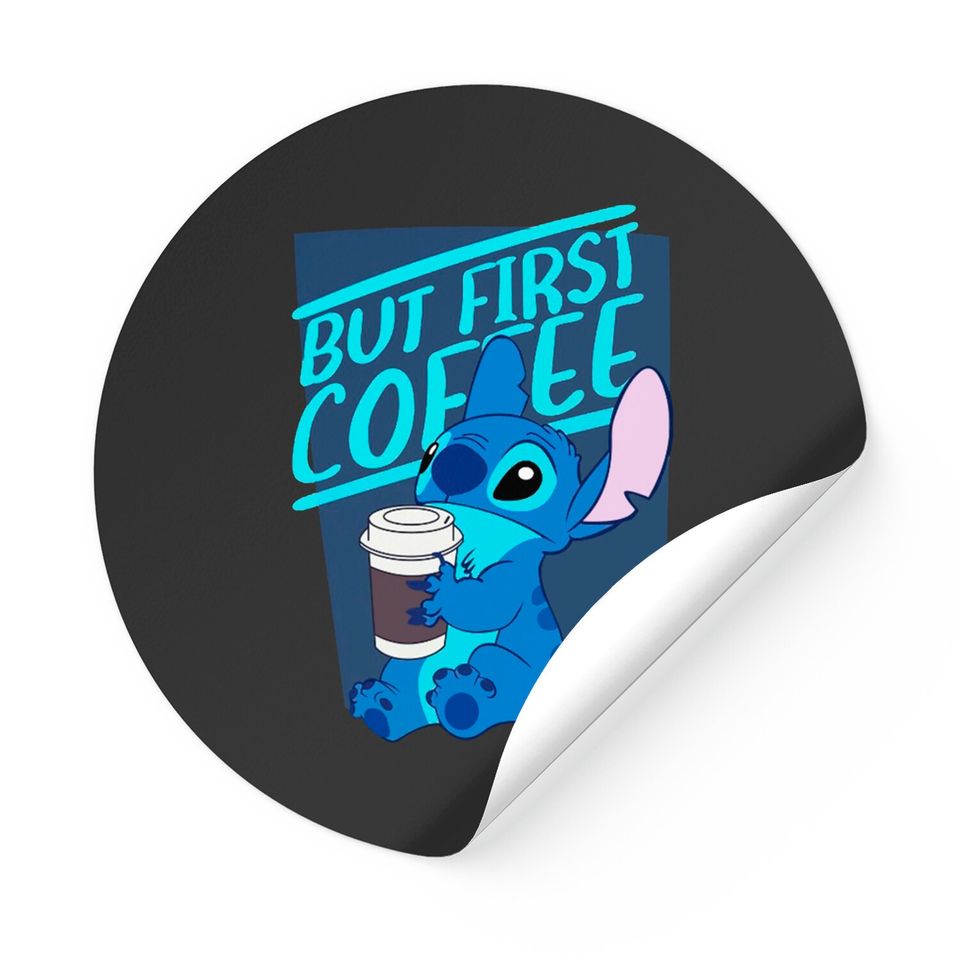 But First Coffee Stitch Stickers, Disney Stickers