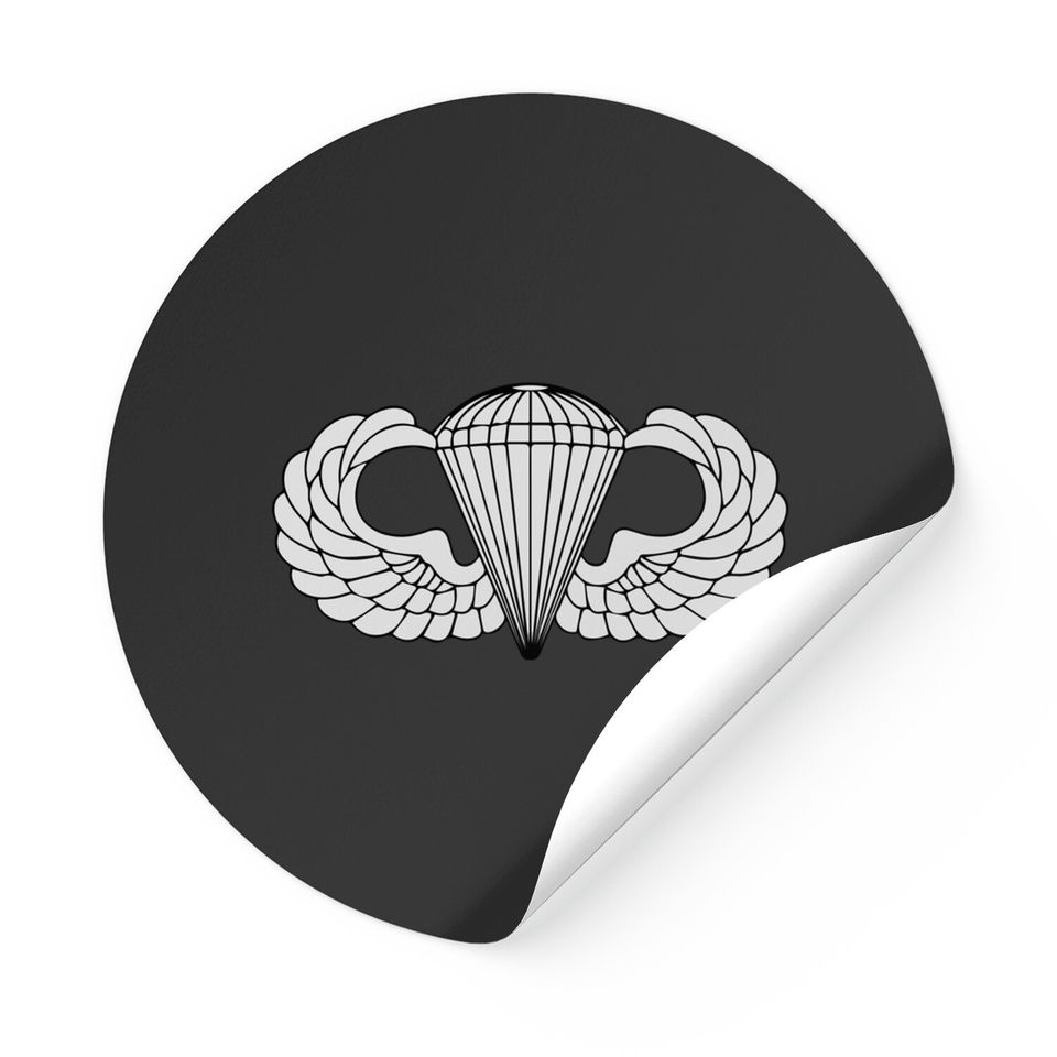 Basic Parachutist Badge Airborne Jump Wings US Arm Stickers