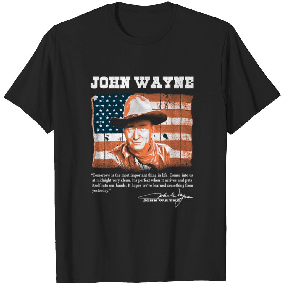 John Wayne - Awesome John Wayne american flag te T-shirt