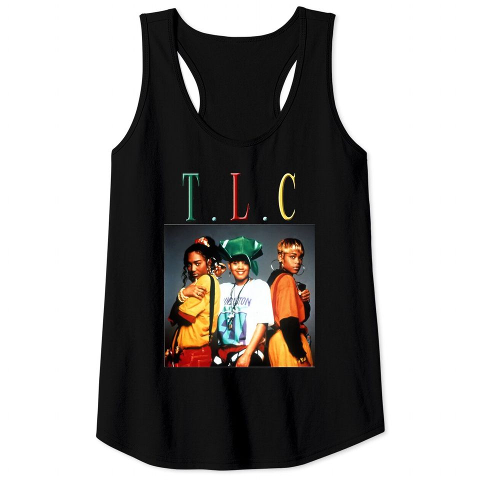 TLC Girl Tank Tops ,Vintage 90s Music Girl Group Shirt