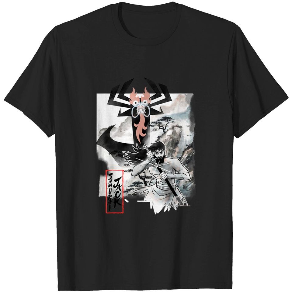CN Samurai Jack Watercolor Portrait T-Shirt T-Shirts