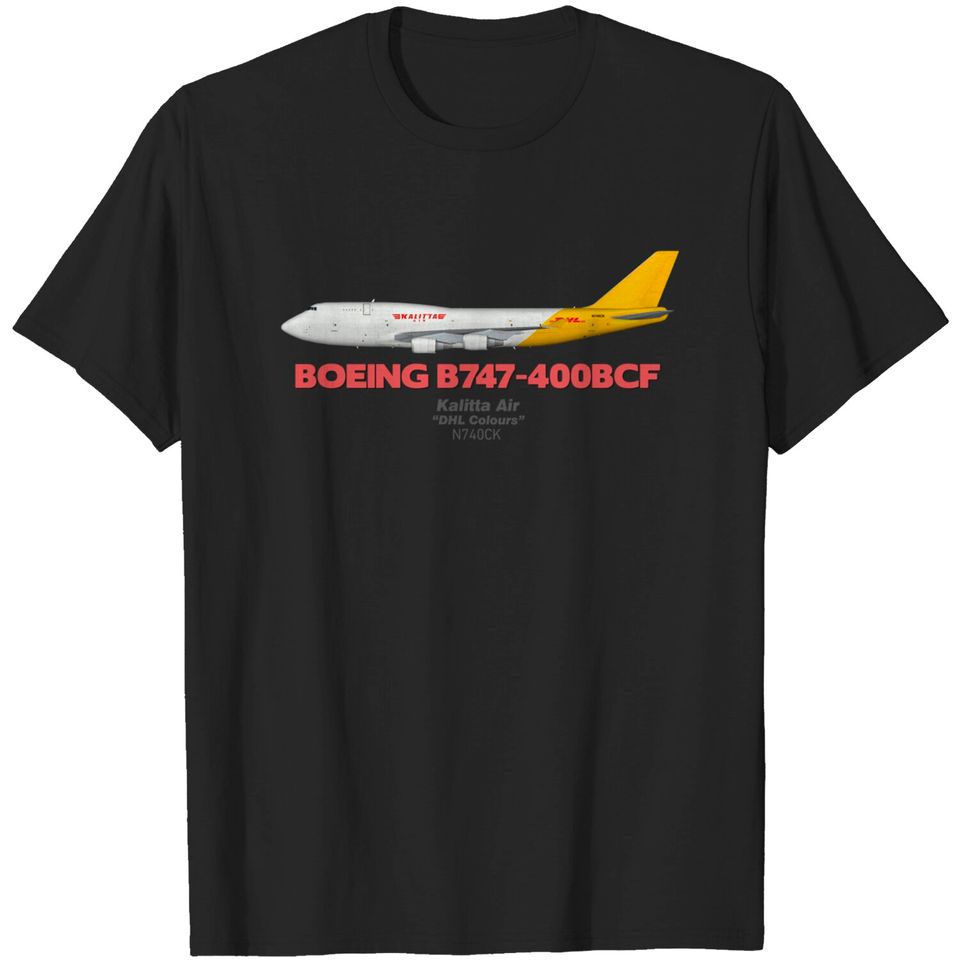 Boeing B747-400BCF - Kalitta Air "DHL Colours" - Aviation - T-Shirt