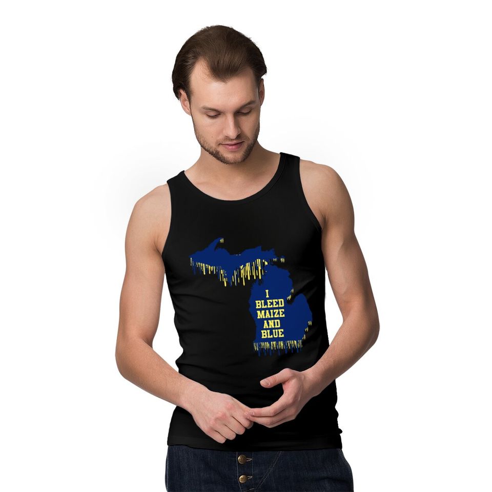 Michigan Bleed Maize and Blue Tank Tops