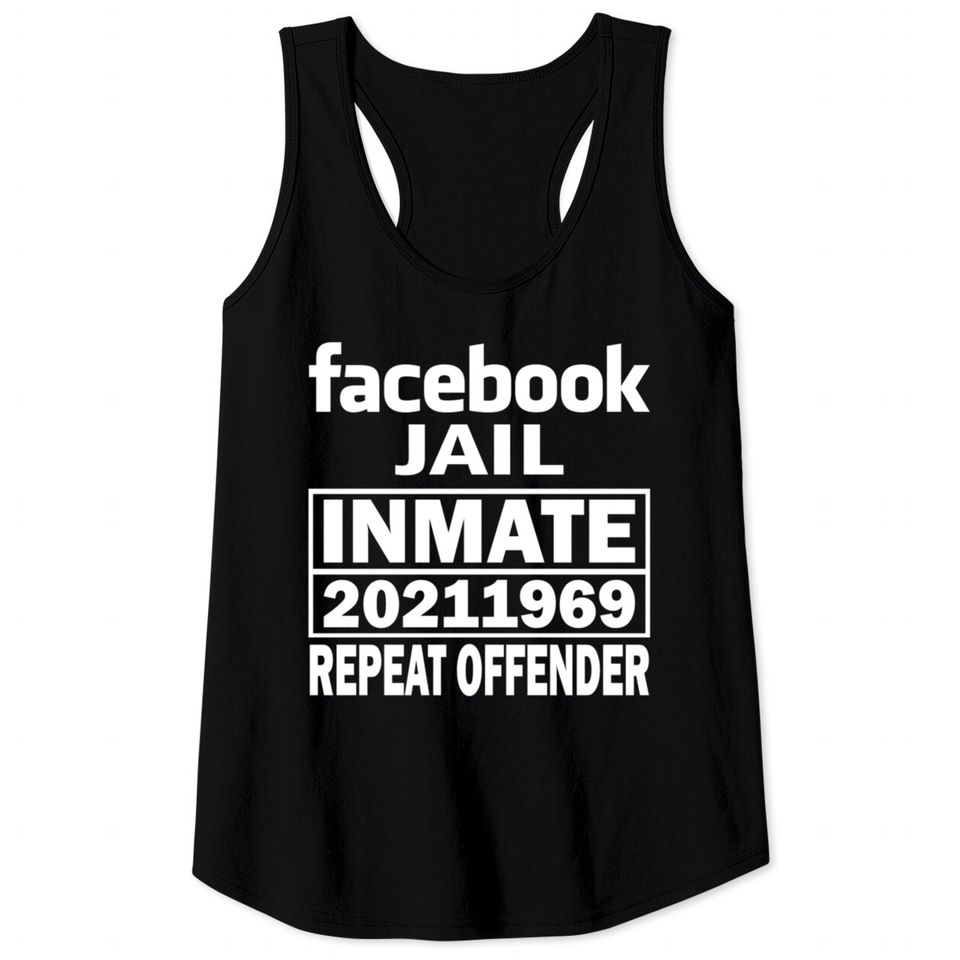 Facebook Jail White Tank Tops