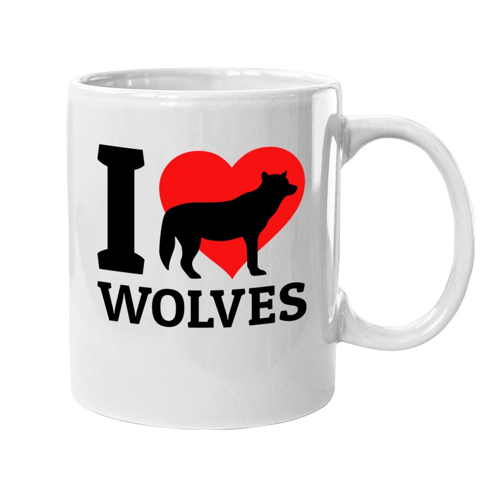 I love wolves Mugs