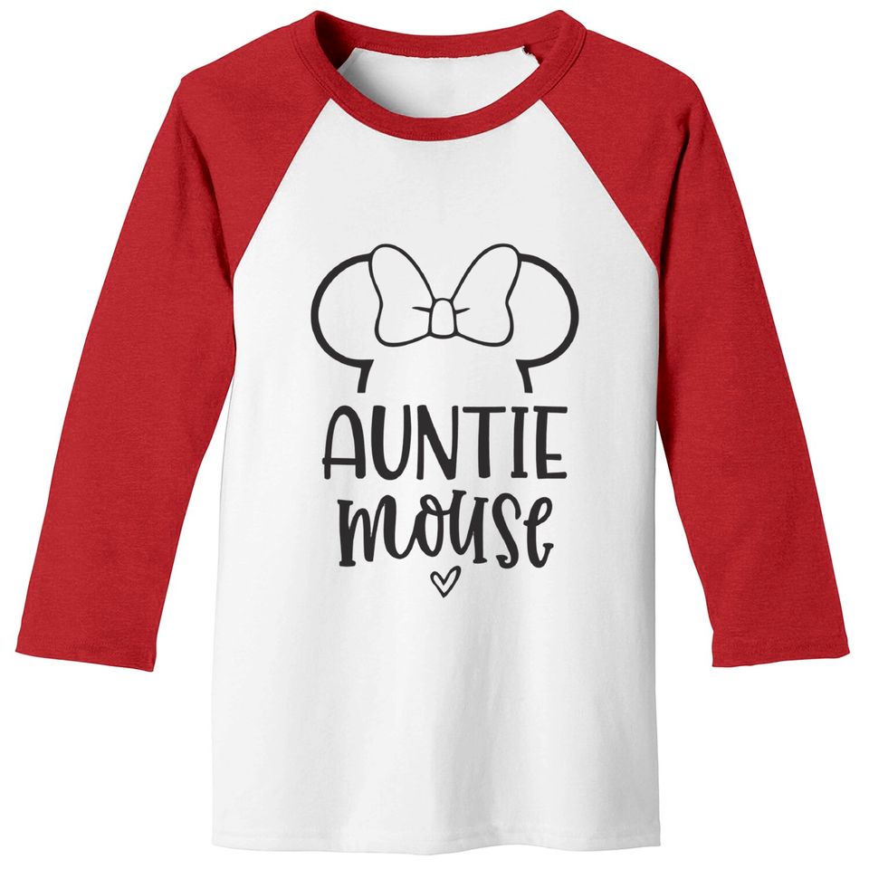 AUNTIE mouse Baseball Tees, Disney mouse aunt Baseball Tees
