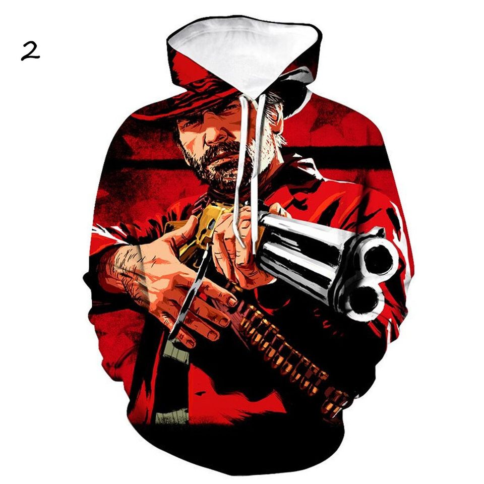 Popular Game Hoodies Red Dead Redemption 2 3D Print Hooded Sweatshirt