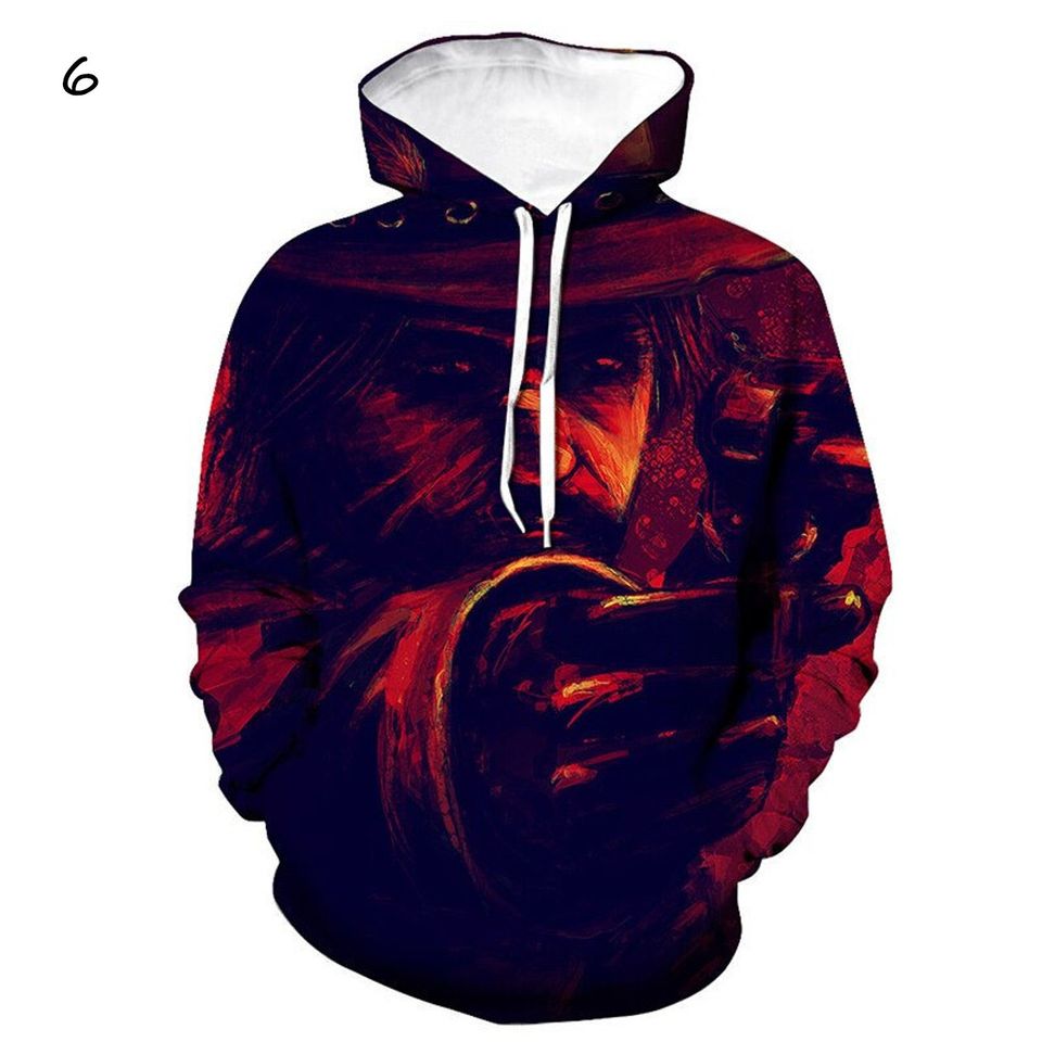Popular Game Hoodies Red Dead Redemption 2 3D Print Hooded Sweatshirt