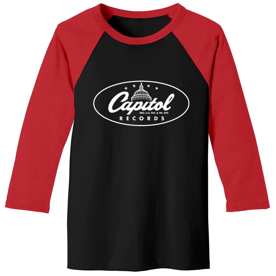 Capitol Records Baseball Tees, Record Label Company Logo Tee Shirt