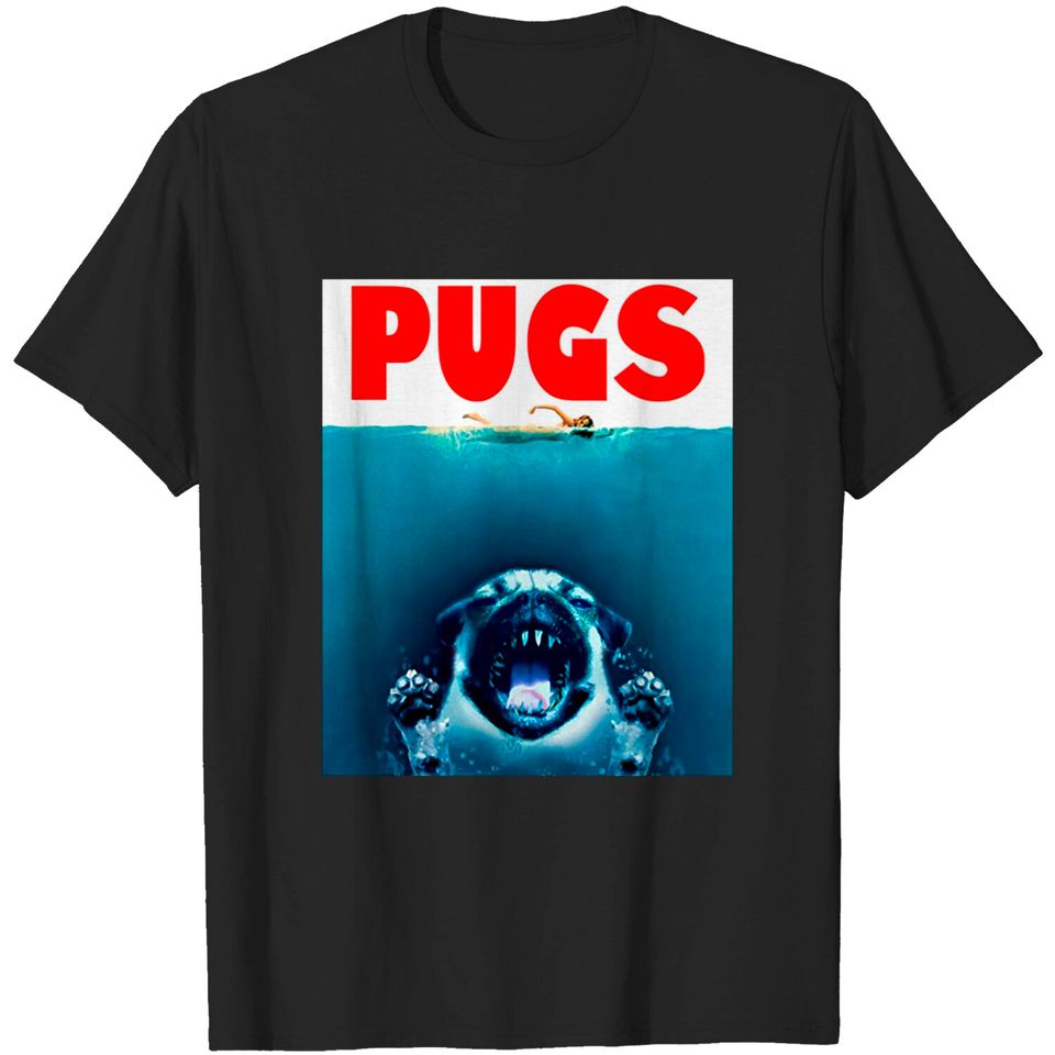 Jaws - Pug Version - Jaws Pugs - T-Shirt