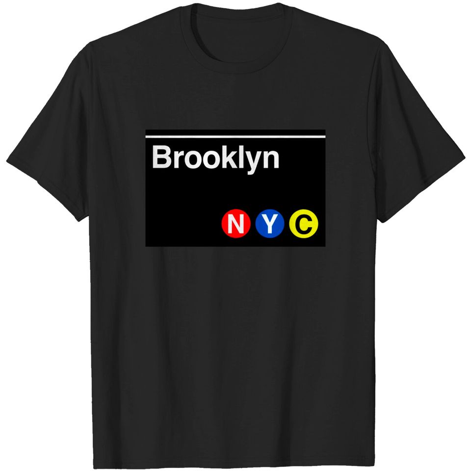 Brooklyn Subway Sign - New York City - T-Shirt