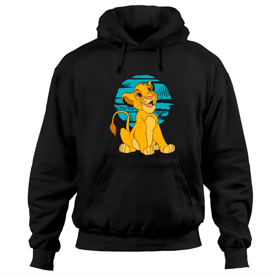 Disney The Lion King Young Simba Happy Blue Retro Hoodies