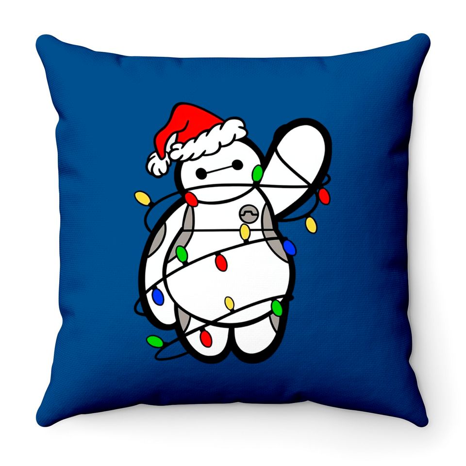 Baymax Christmas Lights - Throw Pillows, Big Hero 6, Disney Christmas Throw Pillows