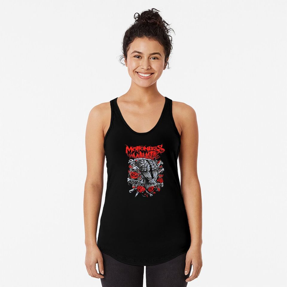 Motionless In White Black Bird And Rose Tank Tops, Black Crow Tank Tops, Motionless In White