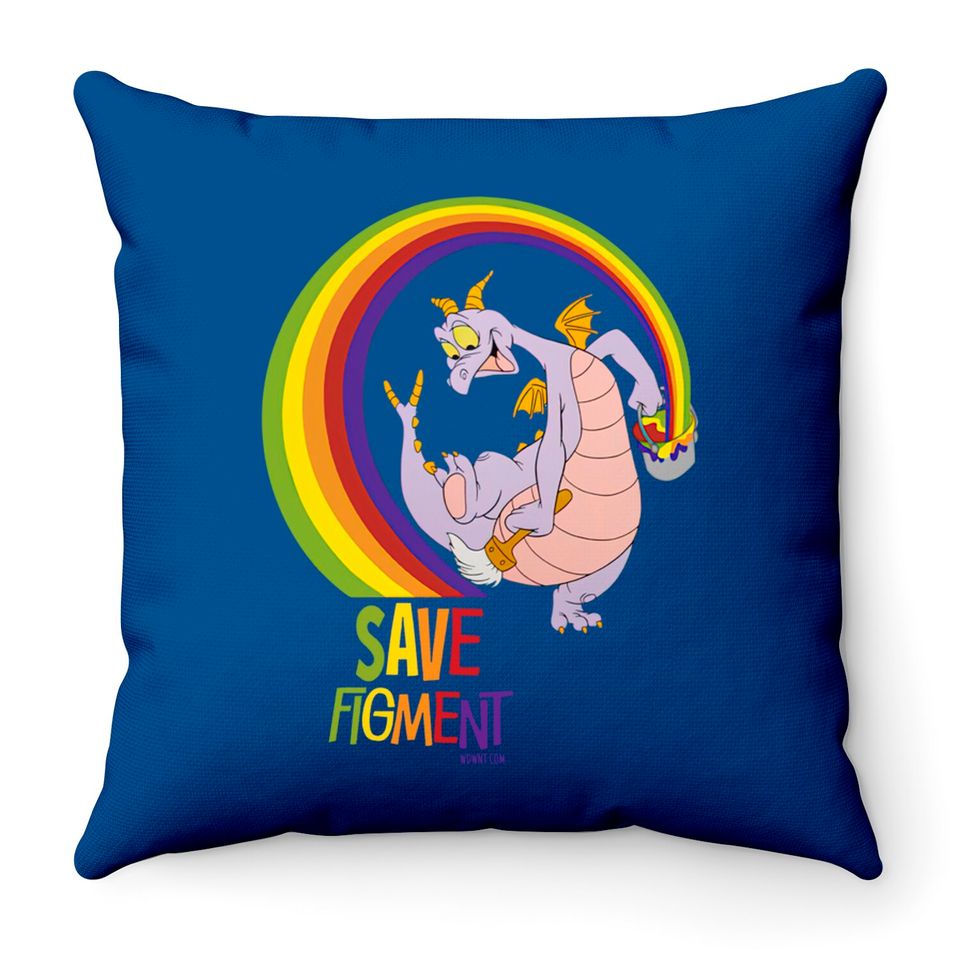 Save Figment - Journey Into Imagination at Epcot - WDWNT.com - Disney - Throw Pillows