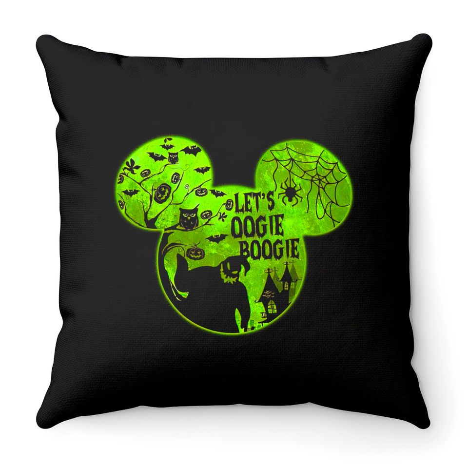 Let's Oogie Boogie Halloween party 2022 Disneyland Oogie Boogie Bash Throw Pillows