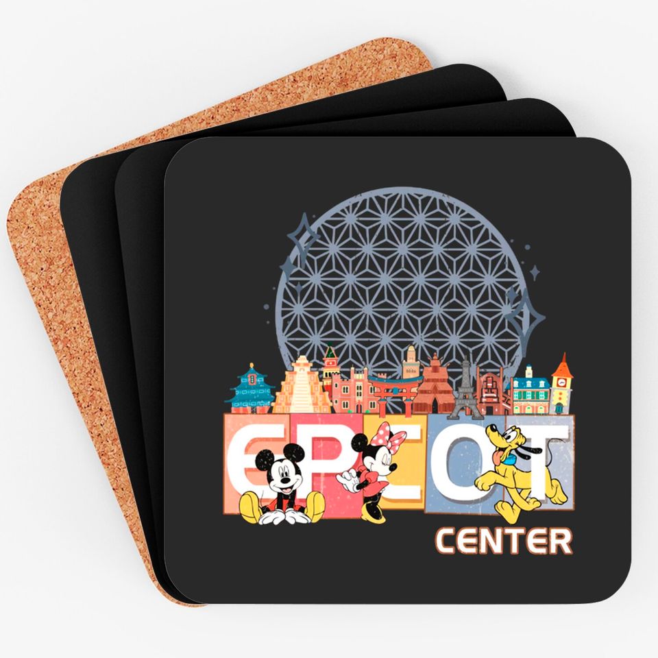 Vintage Epcot Coasters, Disney Epcot Coasters, Epcot Center Coasters
