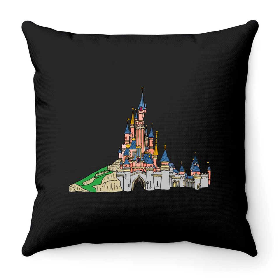 Sleeping Beauty's Castle - Disneyland Paris - Throw Pillows