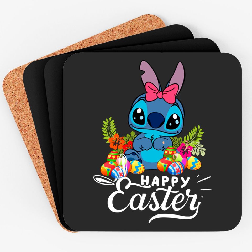 Stitch Happy Easter Disney Coasters