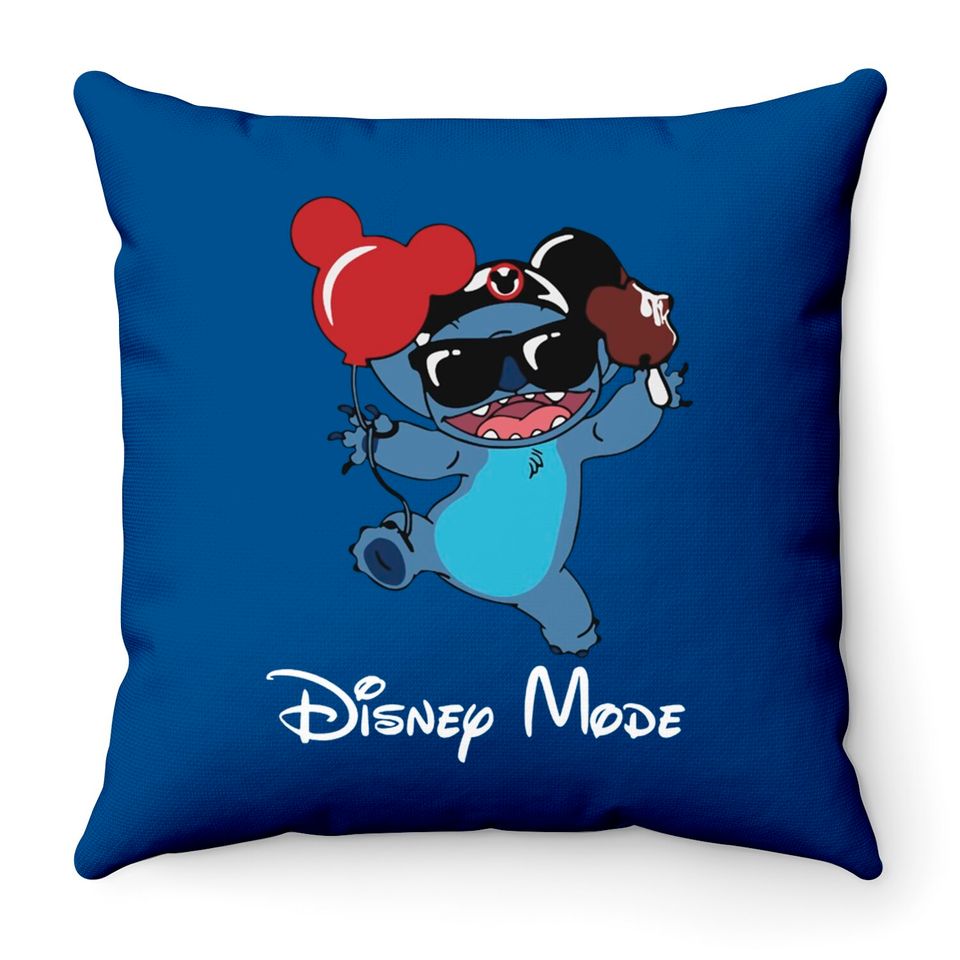 Stitch Disney Mode Throw Pillows, Cute Disney Throw Pillows, Disney Vacation Throw Pillows