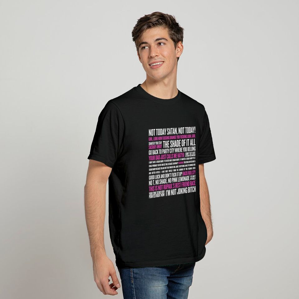 Rupaul's Drag Race Quotes (white text) - Rupauls Drag Race - T-Shirt