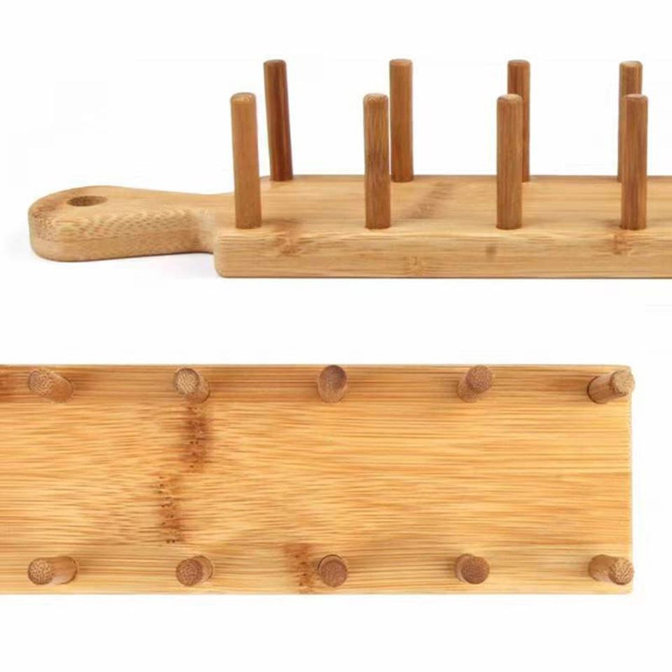 Bamboo Taco Holder Stand Plate Tray - Rack Holds 8 Soft or Hard Shell Tacos